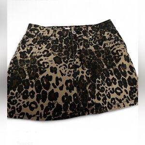 NWOT Leopard Print Mini Skirt